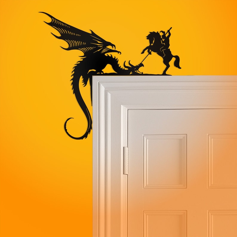 🎄2024 Christmas Gift 50% Off--Cute Dragon Metal Door Topper