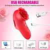Rose Finger Vibrator G Spot Clitoral Stimulator for Couple Flirting
