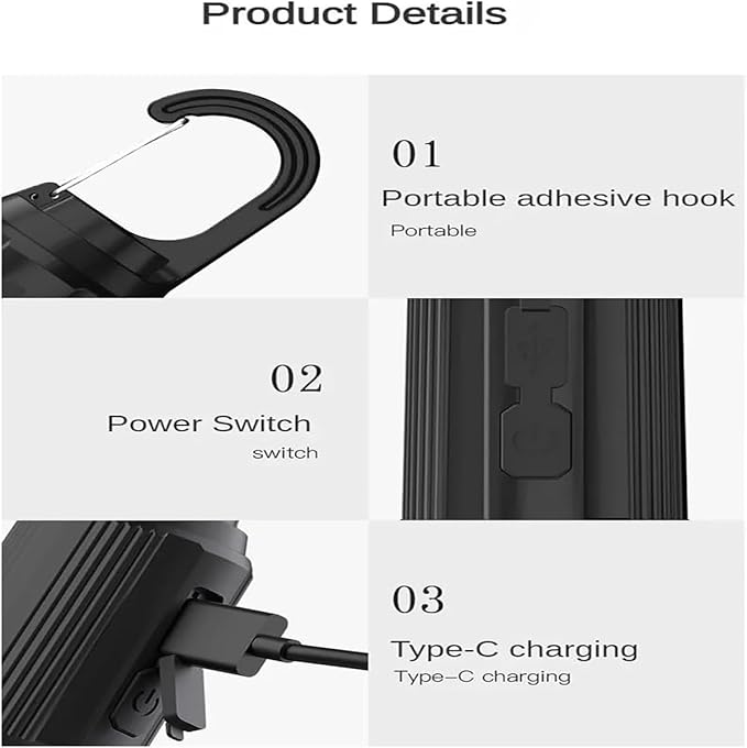 💥LAST DAY SALE 50% OFF💥2025 New Solar Rechargeable Hooked Camping Light⚡BUY 3 GET 1 FREE