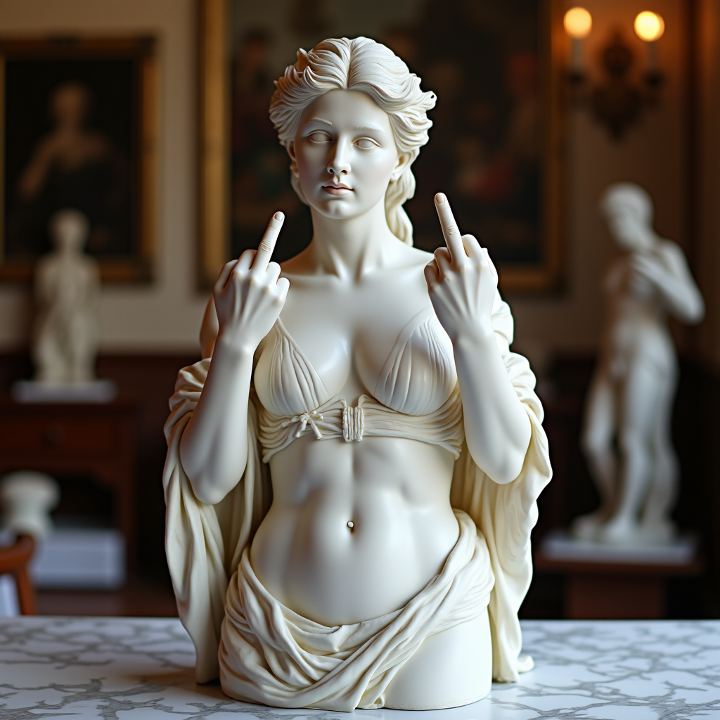 🔥Middle Finger Witch Statue
