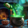 🎁TikTok Last Day Sale - 70% OFF🧙‍♀Halloween Witch Cauldron Pot Bucket with Magic Floating Potion