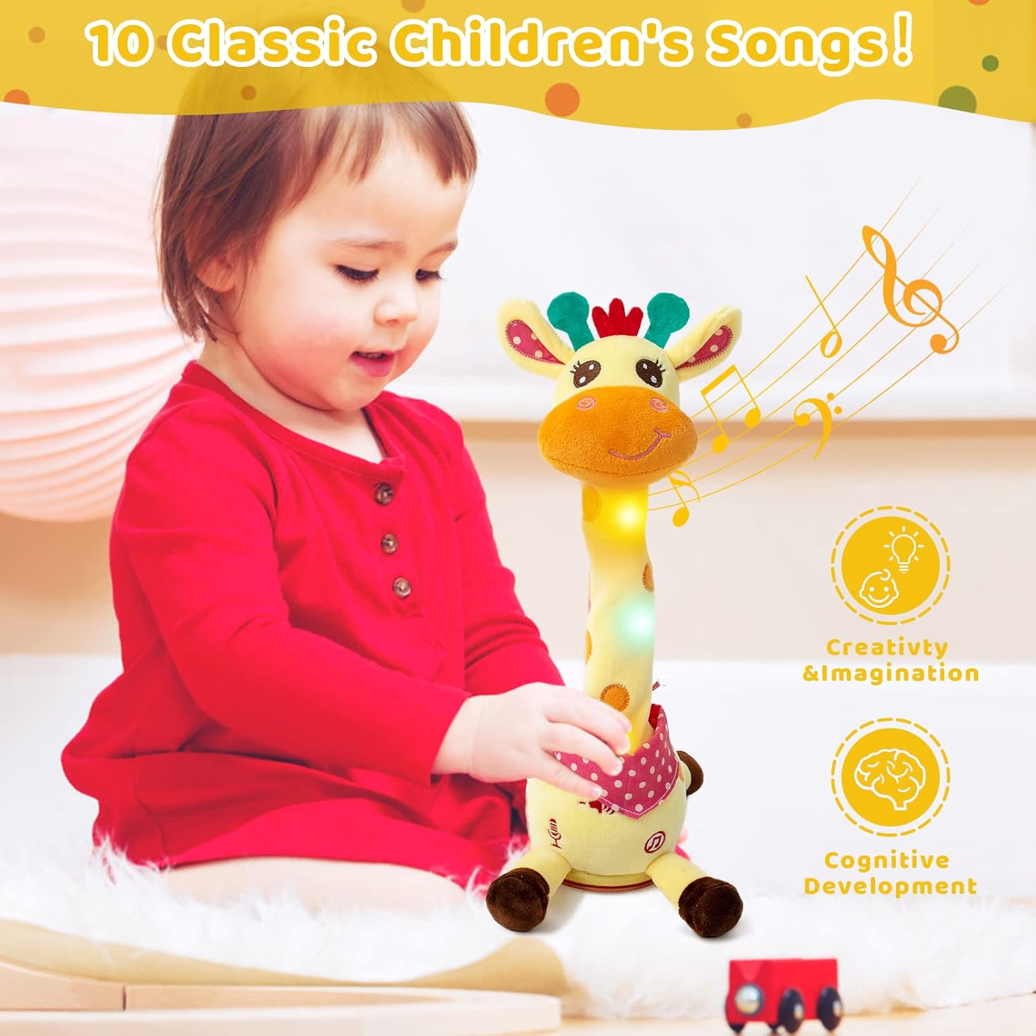 🎁TikTok Last Day Sale - 70% OFF🎉Selling Musical Giraffe Toy – Sings, Dances & Repeats What You Say! 🦒🎵🗣️