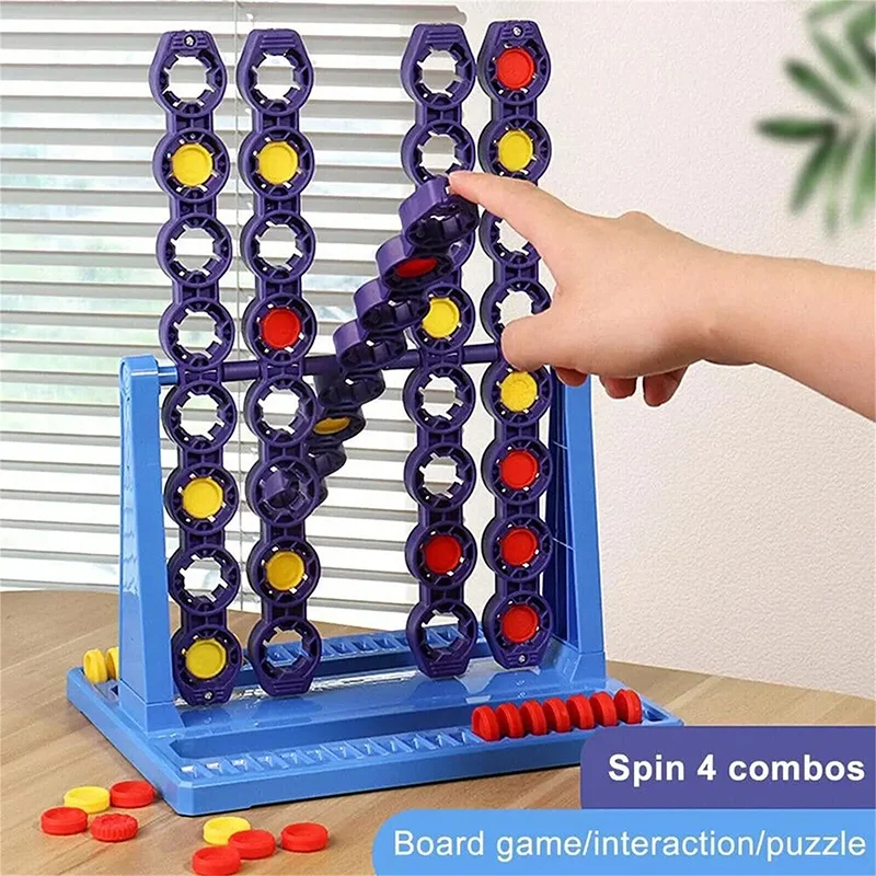 (🔥SUMMER SALE - BUY 2 GET 20% OFF🔥)🕹️🕹️Connect 4 In A Line Board Game Funny Rotating Game Line Up 4 Classic Family Toy