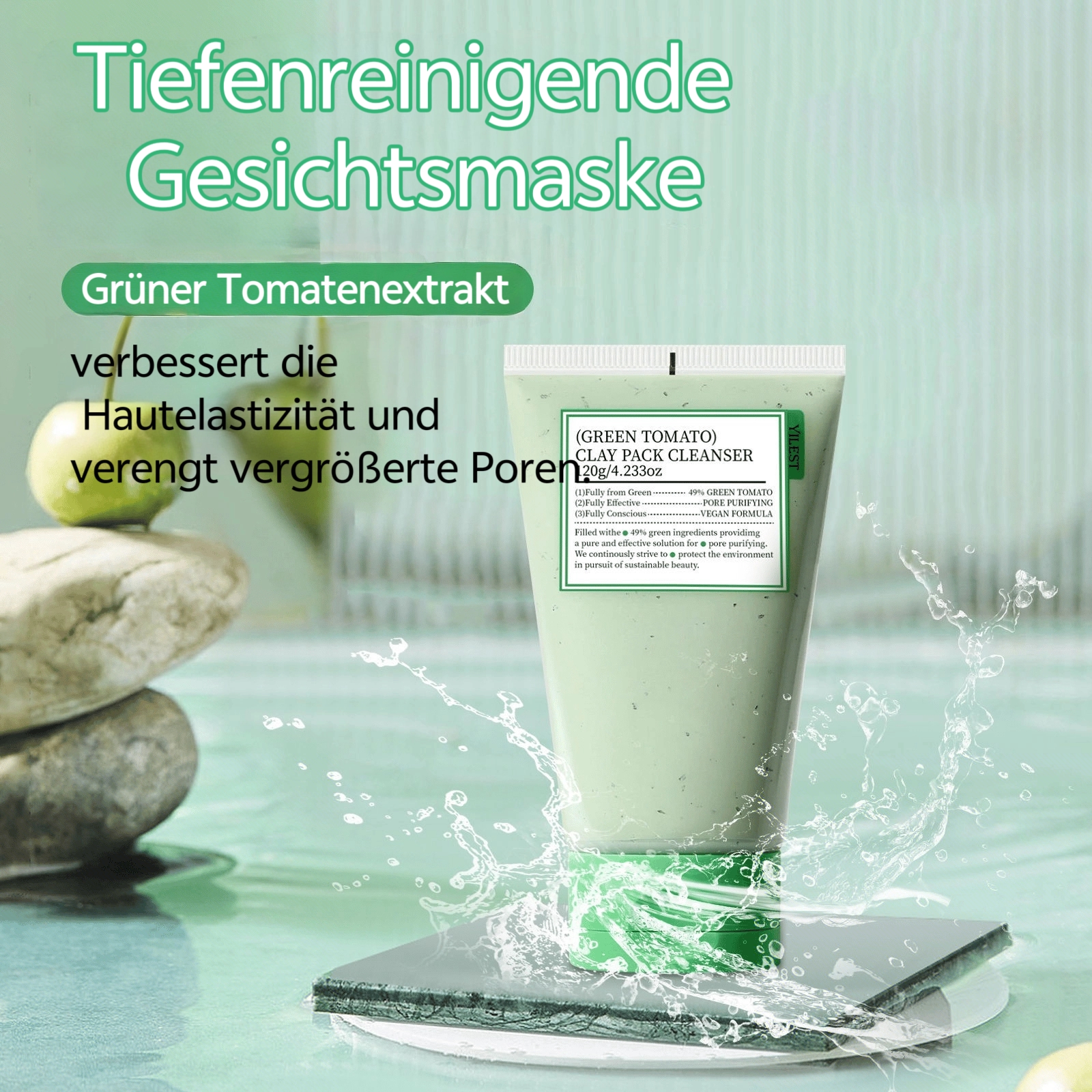 ✨(GRÜNE TOMATE) REINIGUNGSMITTEL FÜR TONMASKE