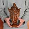 Hand Carved Sacred Heart of Jesus Virgin Mary Wooden Tabletop Ornament(𝐉𝐨𝐧 𝐇𝐚𝐦𝐛𝐥𝐢𝐧 𝐇𝐚𝐧𝐝𝐦𝐚𝐝𝐞®)