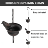 🎁TikTok Last Day Sale - 70% OFF🎉Where Rain Meets Art – Decorative Rain Chain with Bird Bath Design