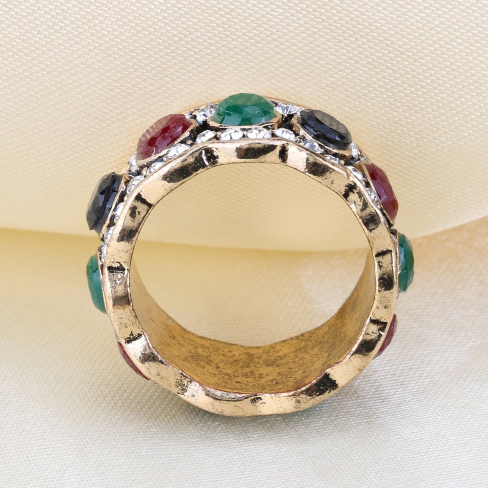 🔥Last Day 75% OFF🎁 Turkish Style Crysral Mosaic Gemstone Vintage Ring