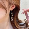 Fashion Crystal Flower Tassel Earrings