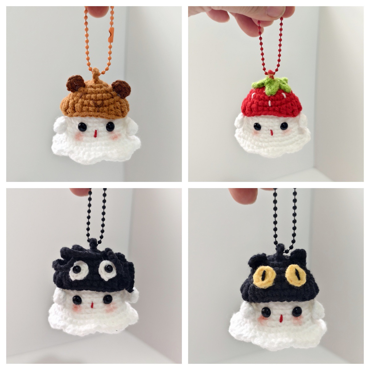 👻Crochet cute ghost keychain 💖