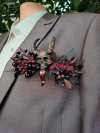🎁TikTok Last Day Sale - 70% OFF💀 Floral krampus horror skull pocket square boutonnière