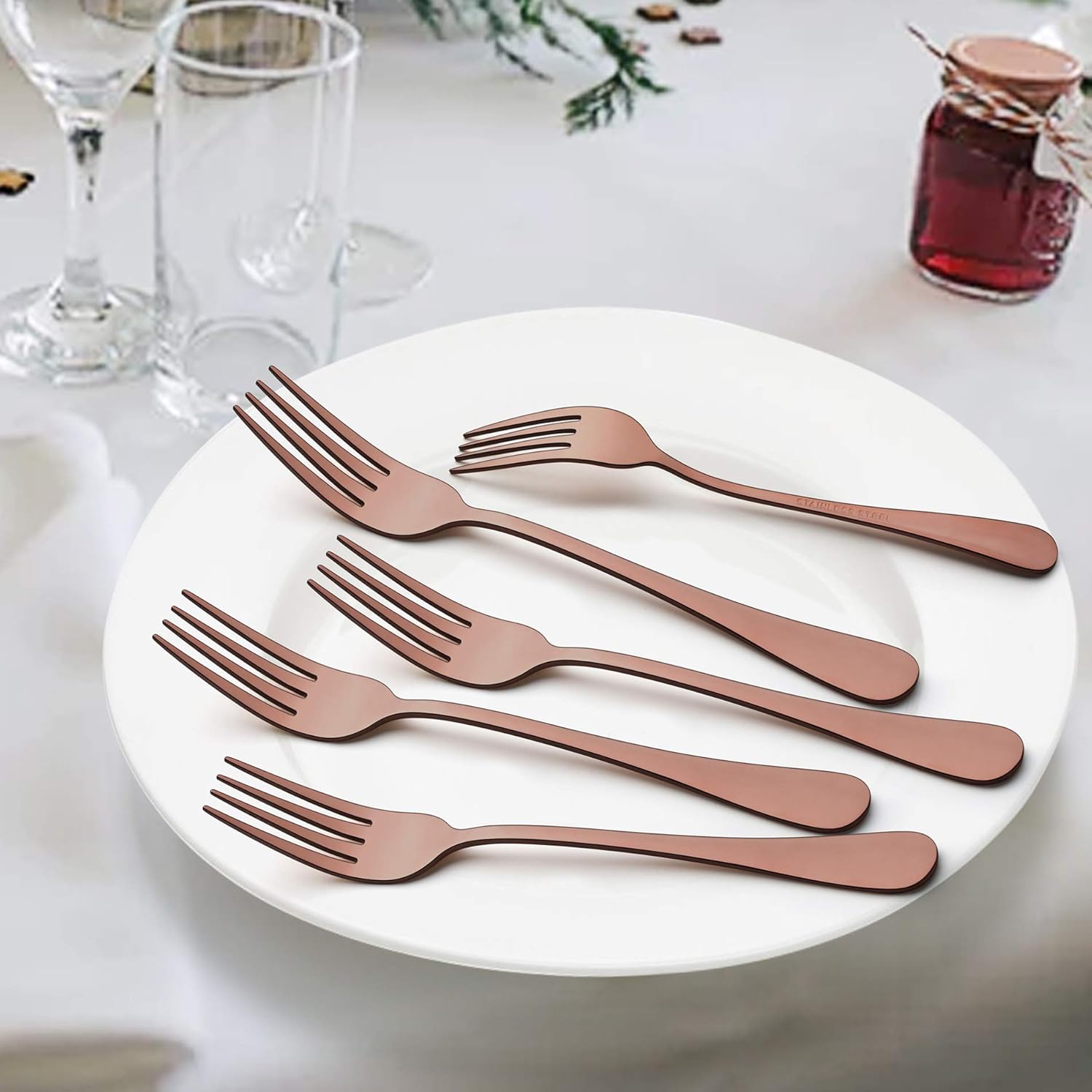 LIANYU 20 Piece Silverware Flatware Cutlery Set, Stainless Steel Utensils Service for 4, Include Knife Fork Spoon, Mirror Polished, Dishwasher Safe