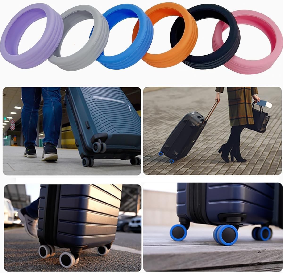 🔥Last Day Promotion 70% OFF🔥Luggage Suitcase Wheels Protection Covers⚡BUY 4 GET 4 FREE