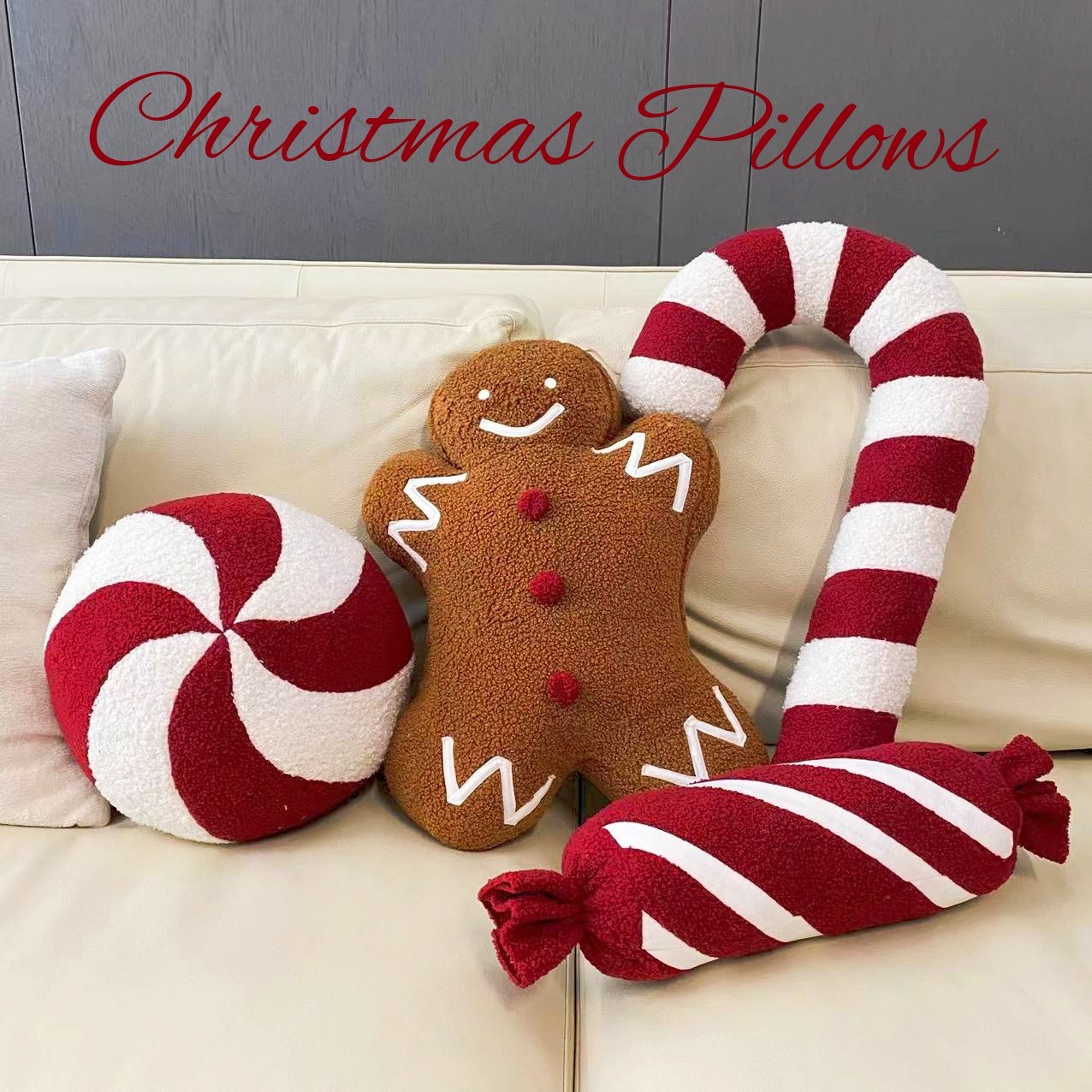 (🌲Early Christmas Sale - 49% OFF)🎁Gingerbread Man Wool Pillow