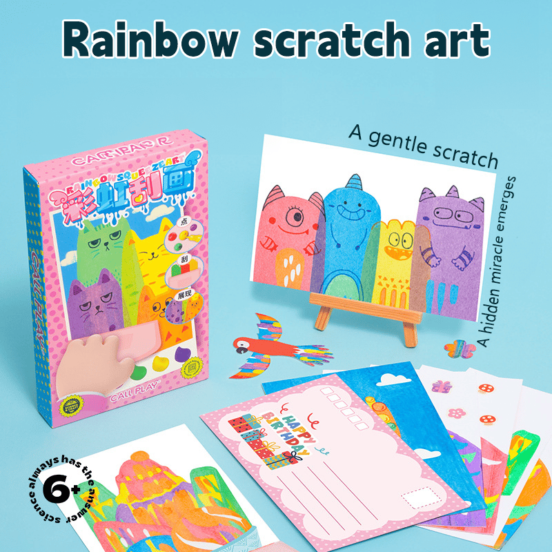 🎄2025 New Year HOT SALE-49% OFF🎅20 Pcs DIY Rainbow Scratch Art Set