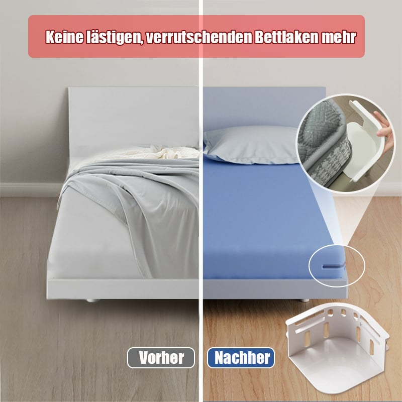 💖Letzter Tag 49 % Rabatt💖Bettlakenhalter – Halten Sie Bettlaken sicher an ihrem Platz