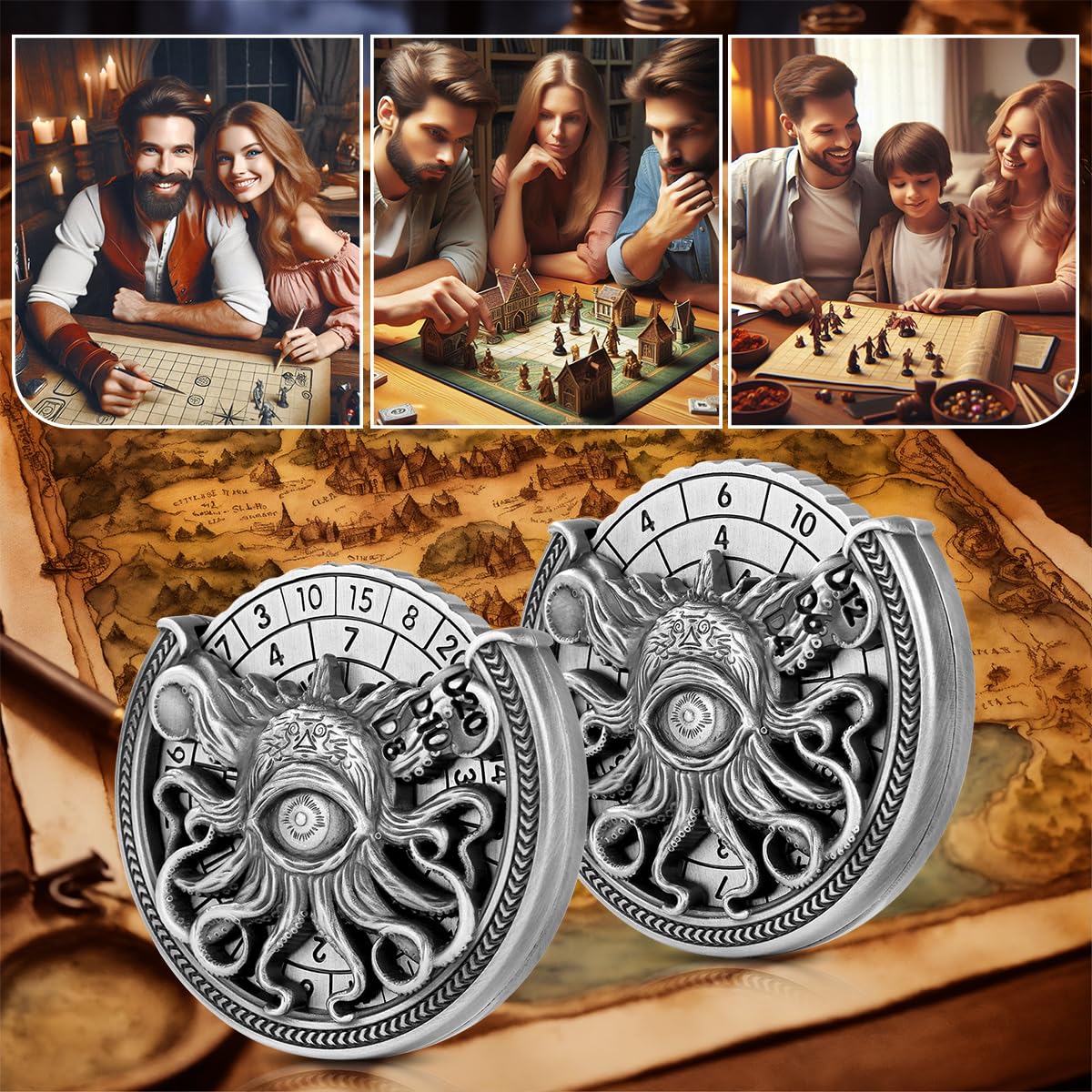 🎁TikTok Last Day Sale - 70% OFF🎉DND 7-in-1 Octopus Metal Dice