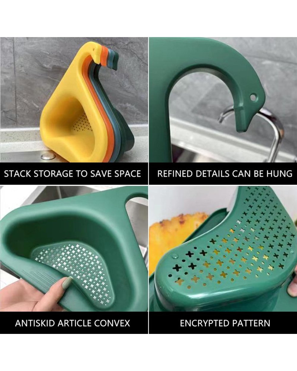 Christmas Hot Sale 48% OFF - Kitchen Sink Drain Basket Swan Drain Rack(BUY 2 GET 1 FREE)