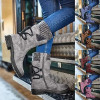 Ladies Trendy Mid-Calf Winter Orthotic Bow Support Wool Warm Boots