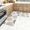 HEBE Anti Fatigue Kitchen Rug Sets 2 Piece Non Slip Kitchen Mats for Floor Cushioned Kitchen Rugs and Mats Waterproof Comfort Standing Mat Runner for Kitchen,Home Office,Sink,Laundry