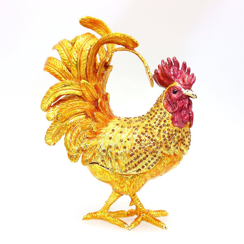 (🔥Last Day Promotion - 70% OFF) Pure Handmade Metal Lucky Chicken Storage Box