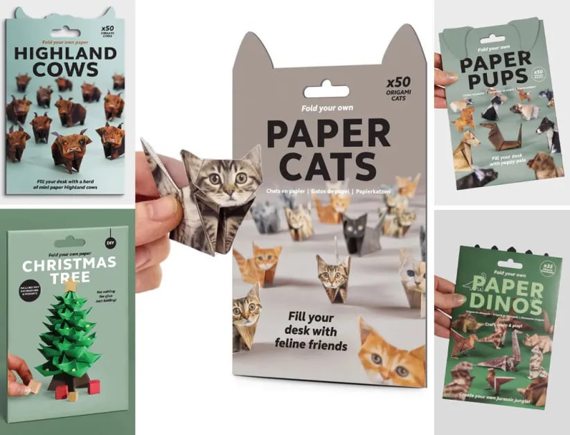 🌲Christmas Fun Gift - 🐱✨DIY Paper Cats