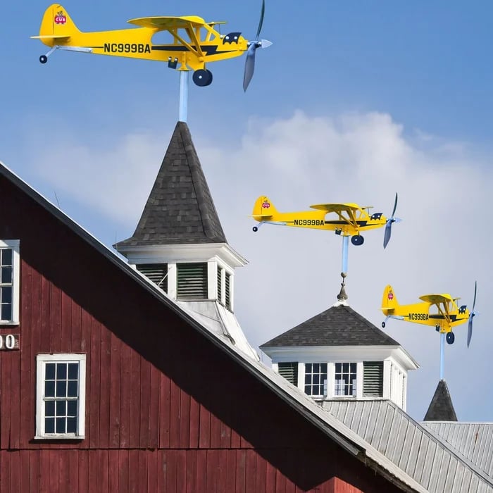 🎉LAST DAY -70%OFF - 🔥Piper J3 Cub Airplane Weathervane🎁New Year's gift for flight lovers