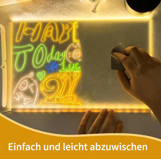 🔥49% Rabatt🎁Kreatives wiederbeschreibbares Acryl-LED-Nachrichtenschild
