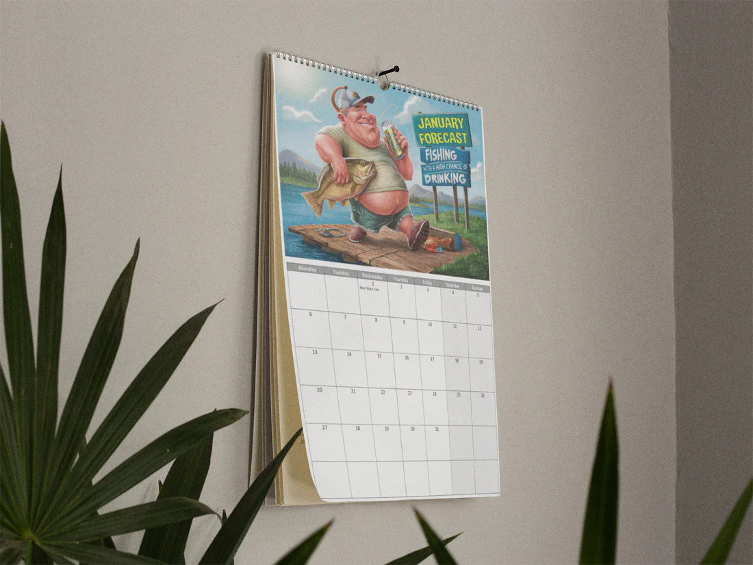 🔥Pre-sale 60% OFF🔥Funny Fishing Calendar 2025