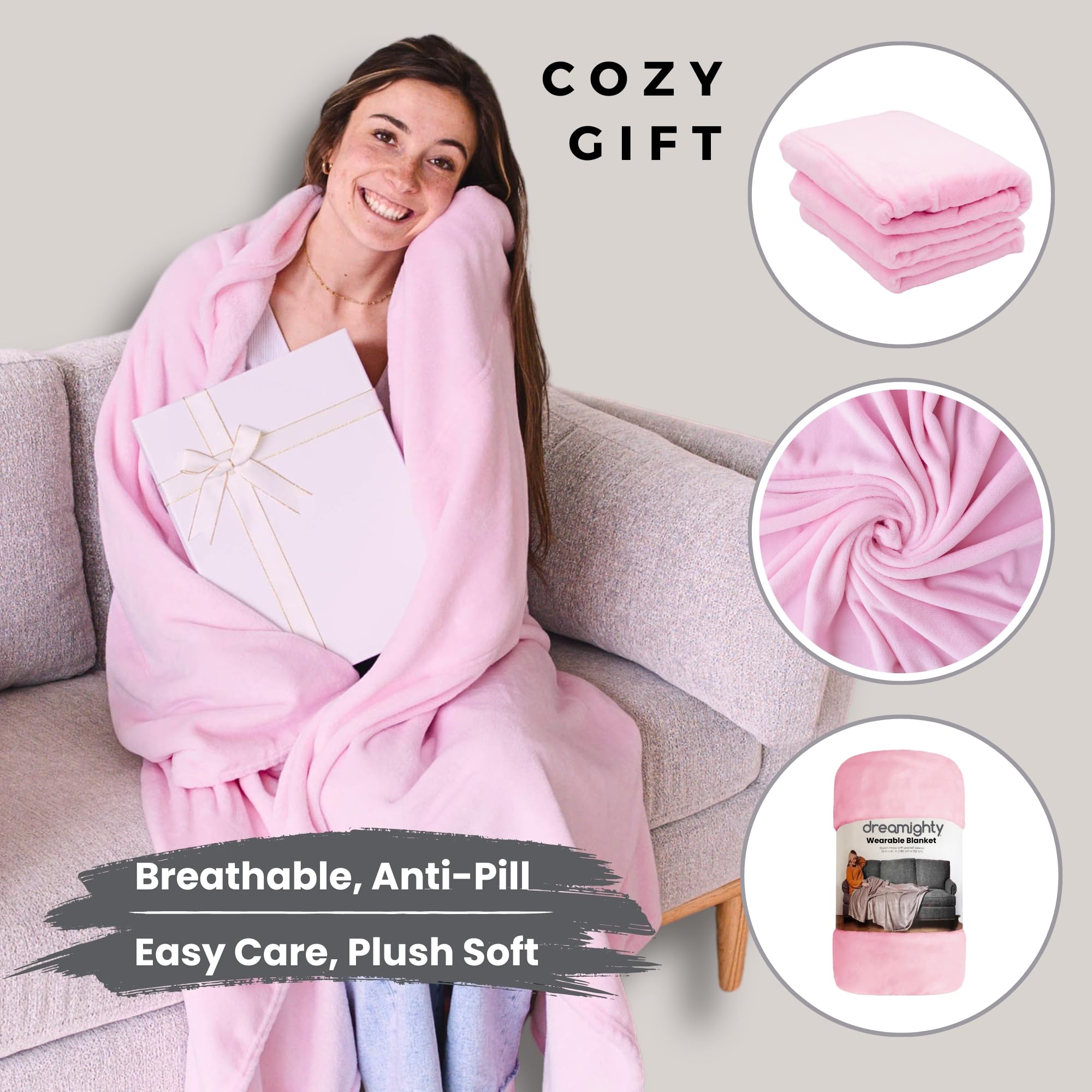 Cozy Sleeved Soft Blanket