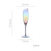 Rainbow Slanted Wine Glasses