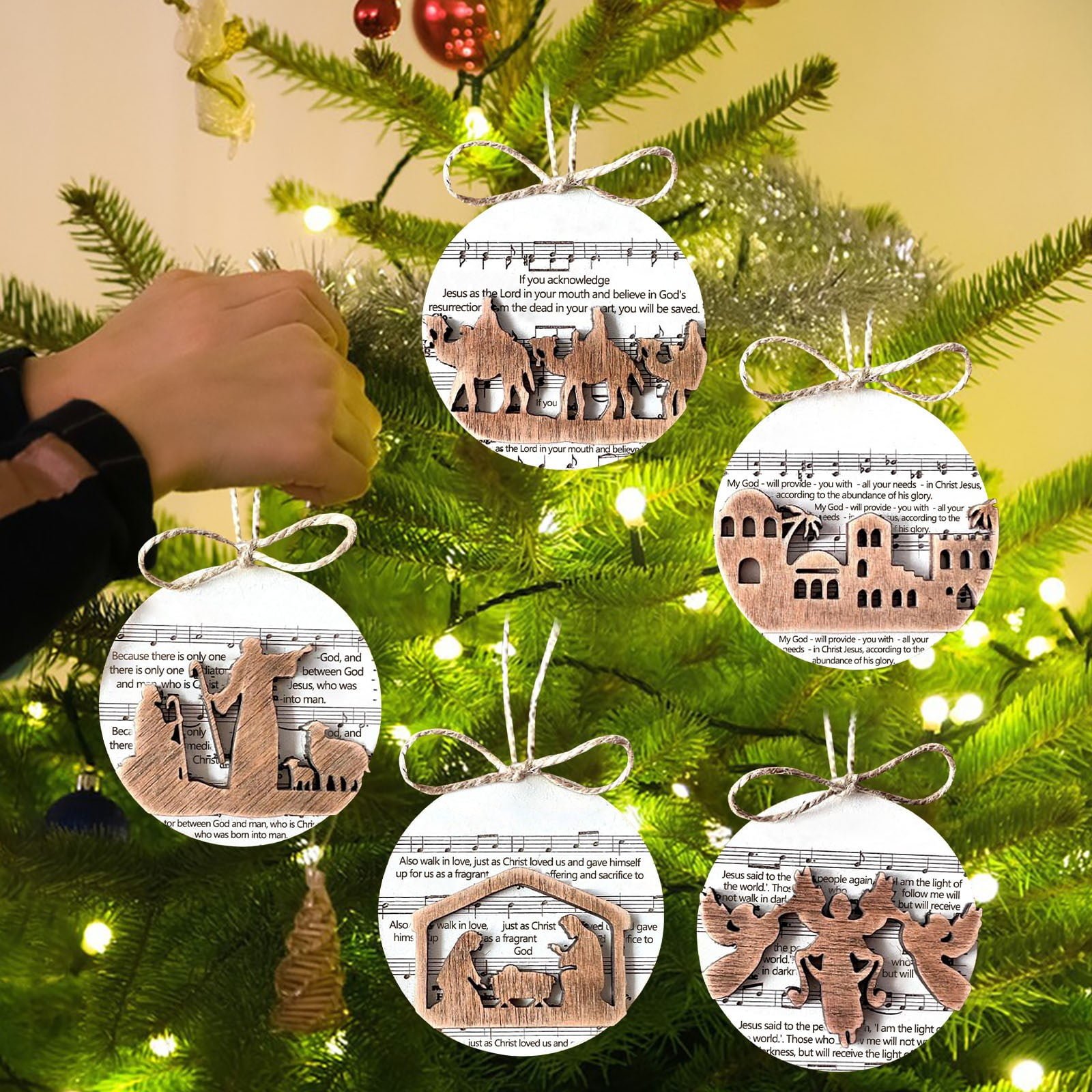 🔥Early Christmas Pre-Sale-49% OFF🎵-Music Sheet Nativity Ornament