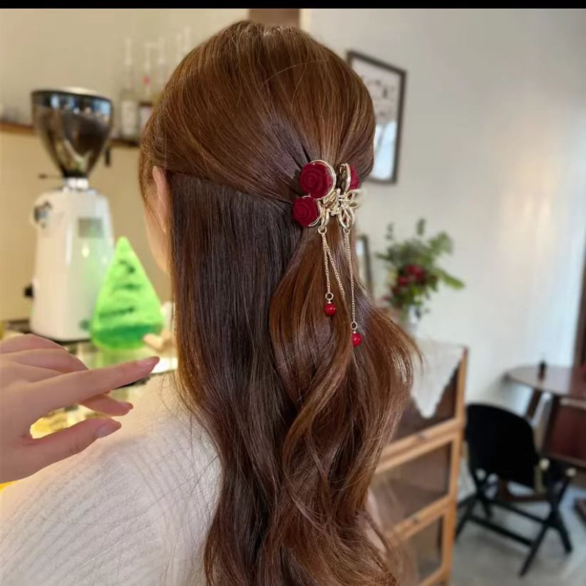 🔥Last Day Promotion 48% OFF🔥Rose Tassel Bright Hairpin(BUY 2 GET FREE SHIPPING NOW!)