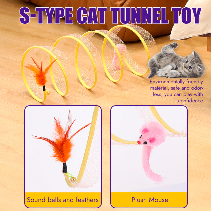 🔥Last Day Promotion -Save 69% OFF🔥S-Type Cat Tunnel Toy-Buy 2 Free Shipping