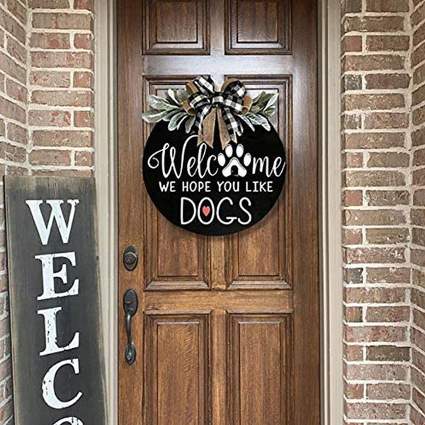 🔥(Hot Sale - 49% OFF) Dog Home Wooden Welcome Listing-Buy 2 Free Shipping