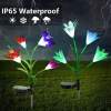 (❤️Women's Day Flash Sale - 50% OFF) Spring Artificial Lily Solar Garden Stake Lights, Buy More Save More