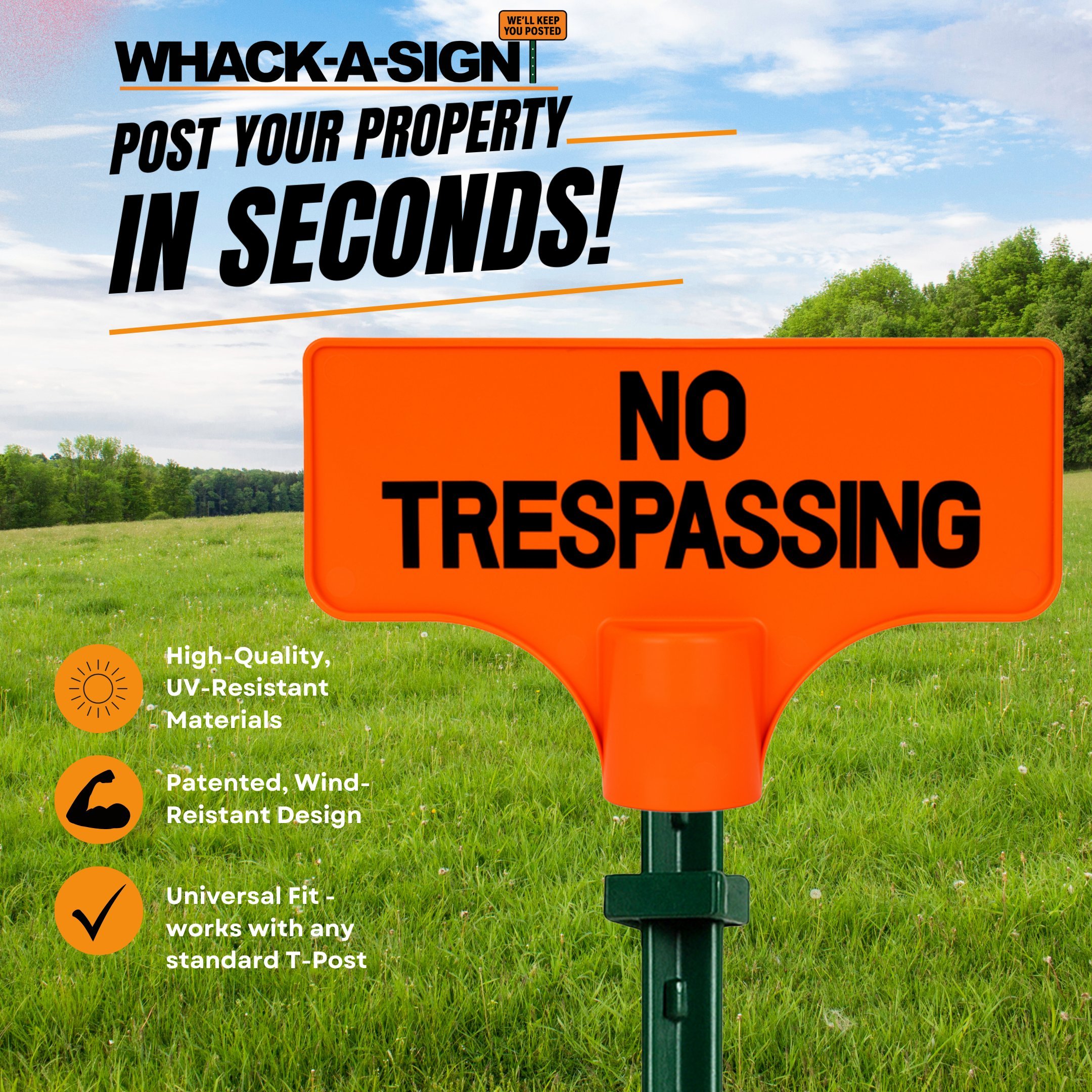 ⚠No Trespassing Sign – ☀UV Resistant & Weatherproof