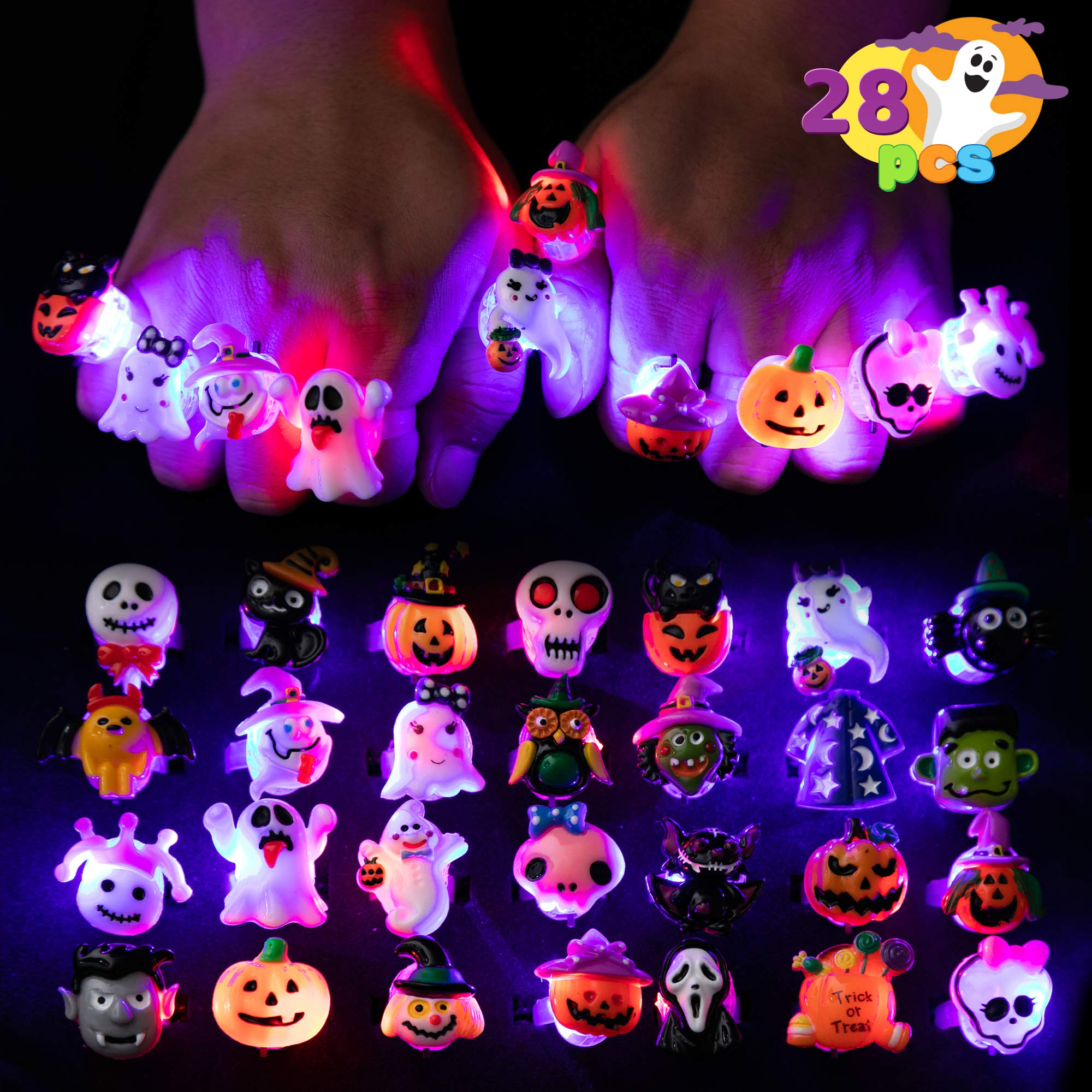 🔥Last Day Promotion 70% OFF-🔥-Spooky Halloween Led Light Up Rings