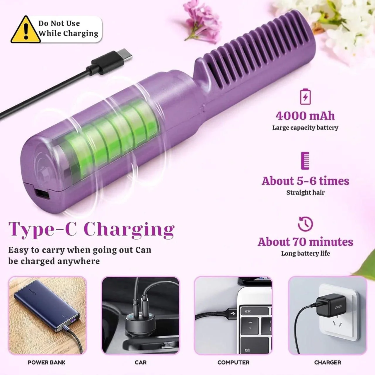 (🌲Christmas Hot Sale - 49% OFF) 💝Rechargeable Mini Hair Straightener, 🎁BUY 2 FREE SHIPPING TODAY