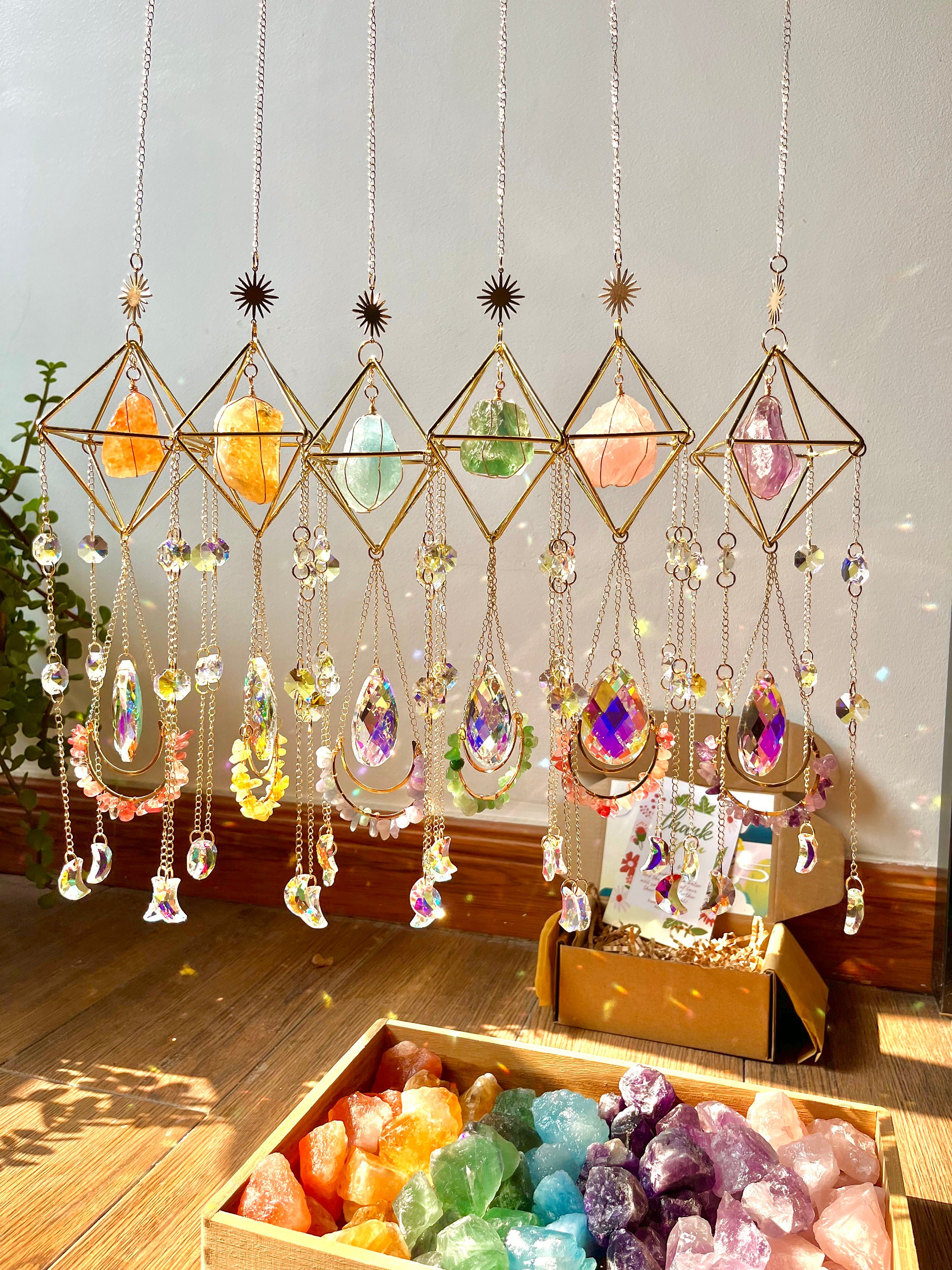 🔥Last Day Promotion 70% OFF-🔥- Crystal Rainbow Suncatcher Wind Chime