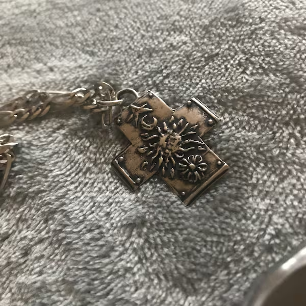 ✝️100% Handmade Silver Cross With Sun, Moon, Star and Flower (Chad Smith Handmade®)