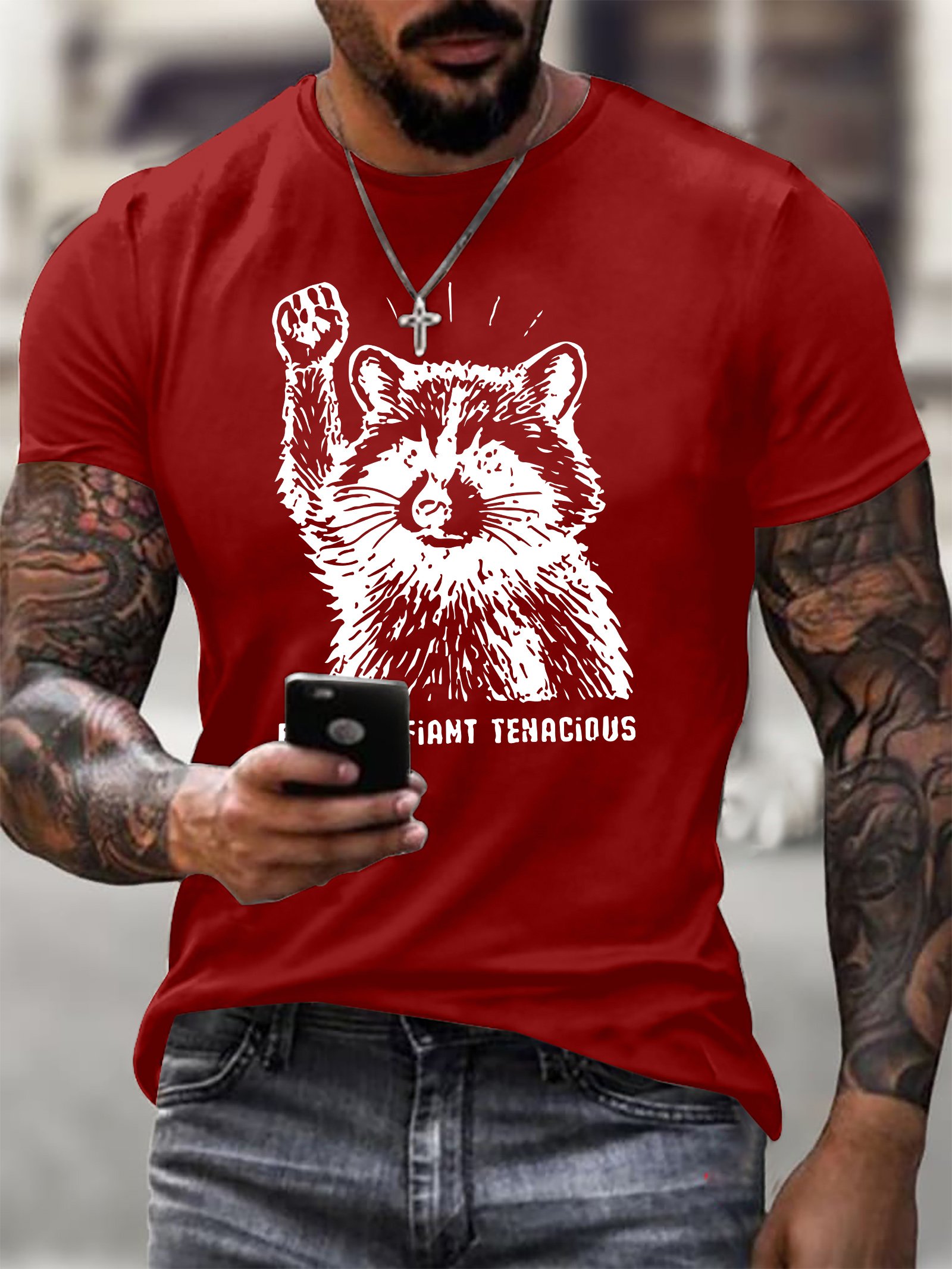 Men's FDT 8647 Feral Defiamt Tenacious Printing T Shirt