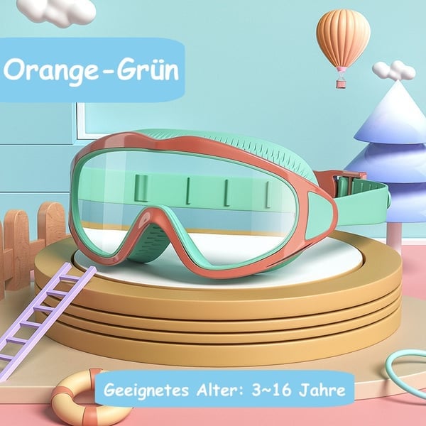 🔥Letzter Tag 49% Rabatt-HD-Schwimmbrille für Kinder mit großem Rahmen, wasserdicht und beschlagfrei🥽