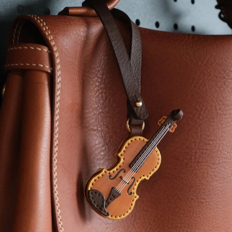 🌲Early Christmas Sale 49% OFF -🎻Crafted Leather Violin & Cello Keychain