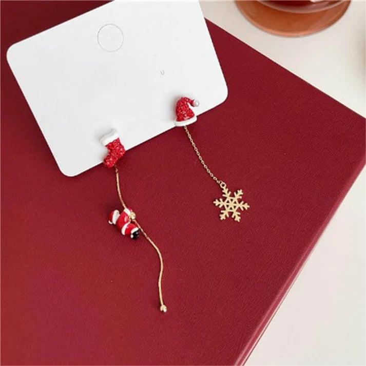 🔥Last Day Promotion 48% OFF-🎁-Creative Sliding Santa Earrings