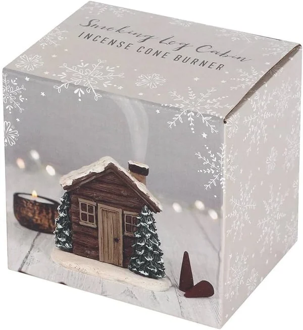 🔥Last Day Promotion 48% OFF-🏠- Log Cabin Snowy Winter Incense Cone Burner🎄