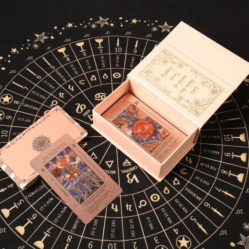 🔥Last Day Promotion 50% OFF🔥Pink Holographic Tarot Deck: Unlock Intuition with Ease and Beauty