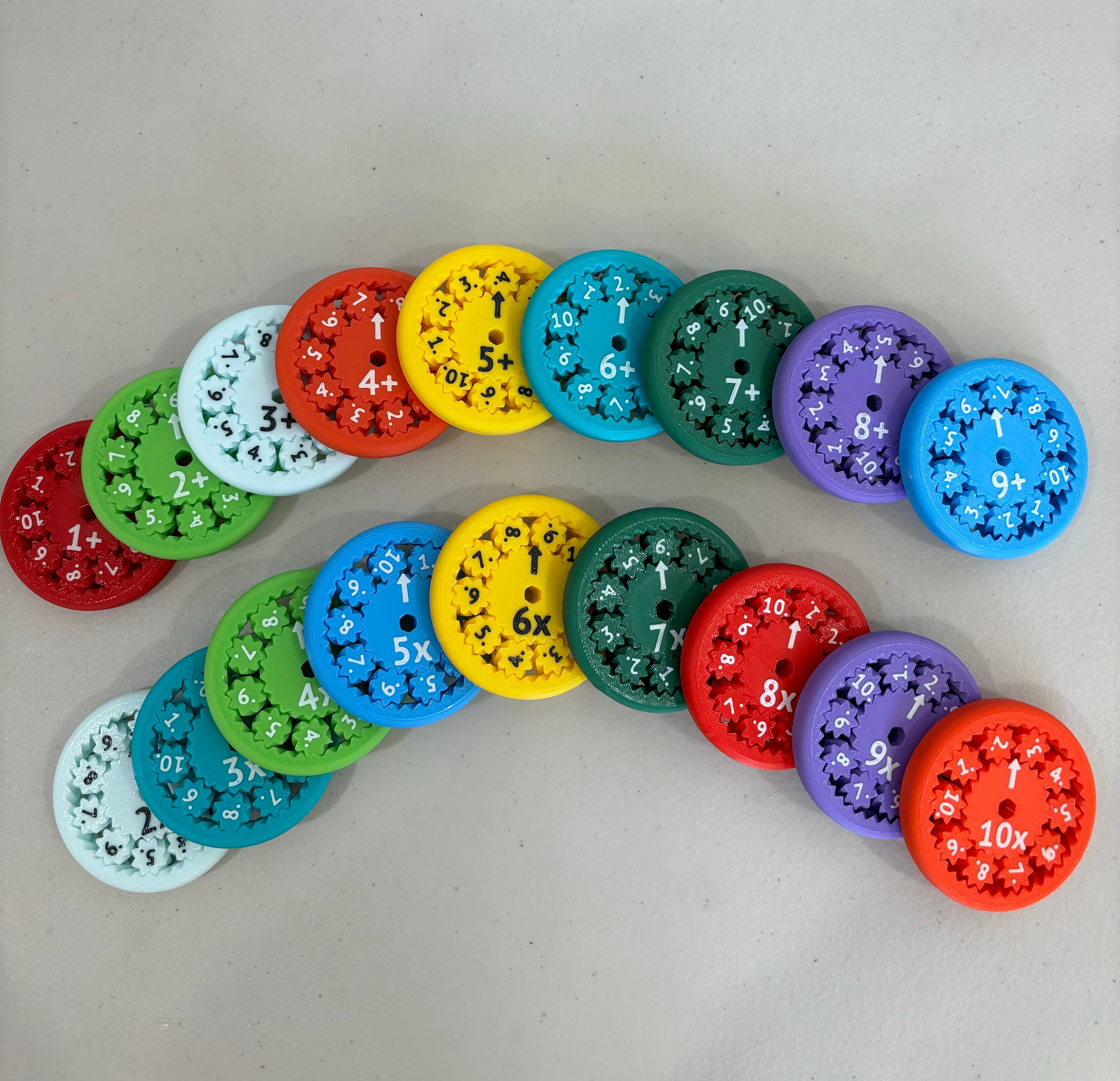 2024 New Math Facts Fidget Spinners-18pcs free shipping