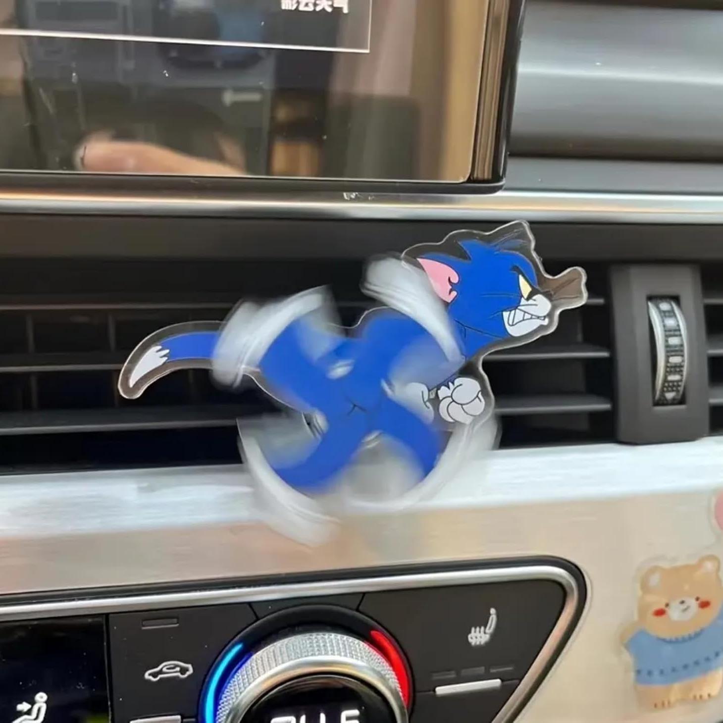 Cat and Mouse Acrylic Car Air Vent Decoration 3-piece (TOM-JERRY-SPIKE)