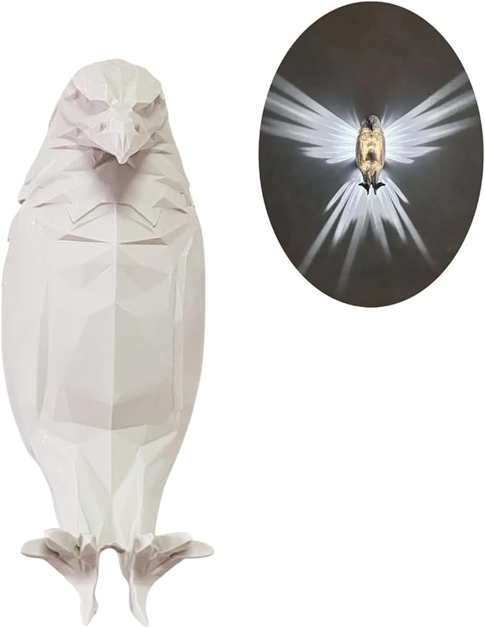 3D Eagle Wall Sconce LED Wall Lamp Resin Animal Statue