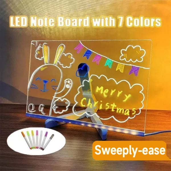 🎄TikTok Christmas Sale - 70% OFF🎄Creative Rewritable Acrylic LED Message Board 🎨 (set come with 7 Pens)